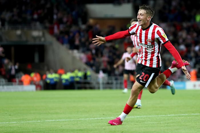 Jack Clarke celebrates for Sunderland